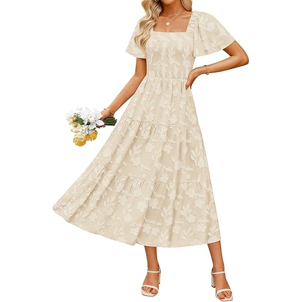 ワンピース SQUARE-SLEEVES DRESS 71kib9tCU6L._UY350_.jpg